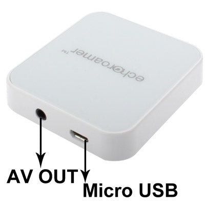 Wireless AV Transmitter, Support Music, Photos, Video, Games and Apps transmission on the TV, with 1800mAh Multifunction External battery, Suitable for iPhone 4 & 4S, iPod Touch
