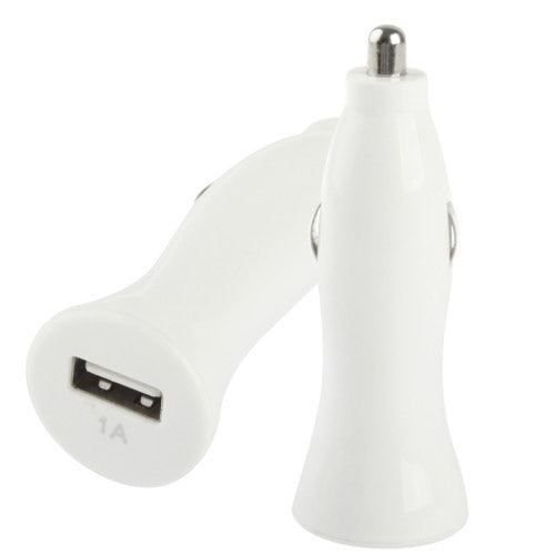 DC 5V / 1A Car Charger, For iPhone, Galaxy,  Huawei, Xiaomi, LG, HTC, other Smart Phones(White)