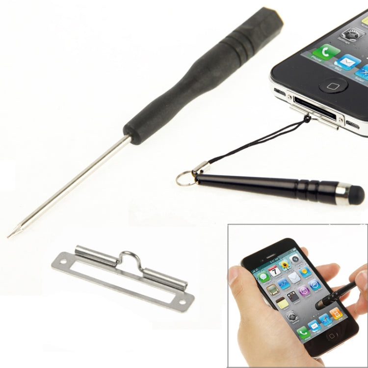 Screws Strap Lanyard Tools with Touch Pen for iPhone 4 & 4S