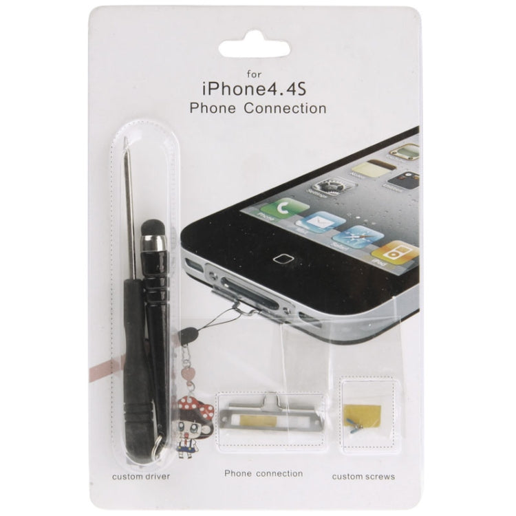 Screws Strap Lanyard Tools with Touch Pen for iPhone 4 & 4S