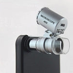 45X Zoom Microscope with LED Flash Light(White,Purple) for iPhone 4 & 4S