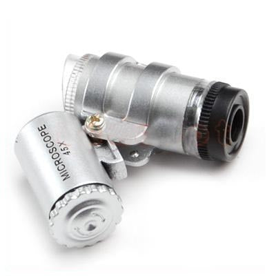 45X Zoom Microscope with LED Flash Light(White,Purple) for iPhone 4 & 4S