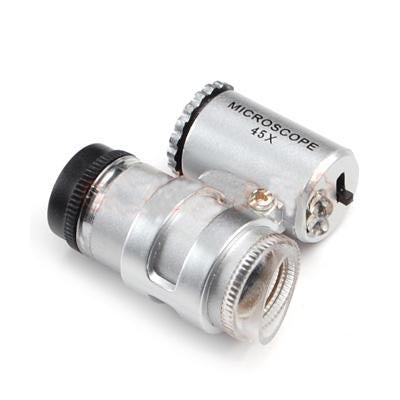 45X Zoom Microscope with LED Flash Light(White,Purple) for iPhone 4 & 4S