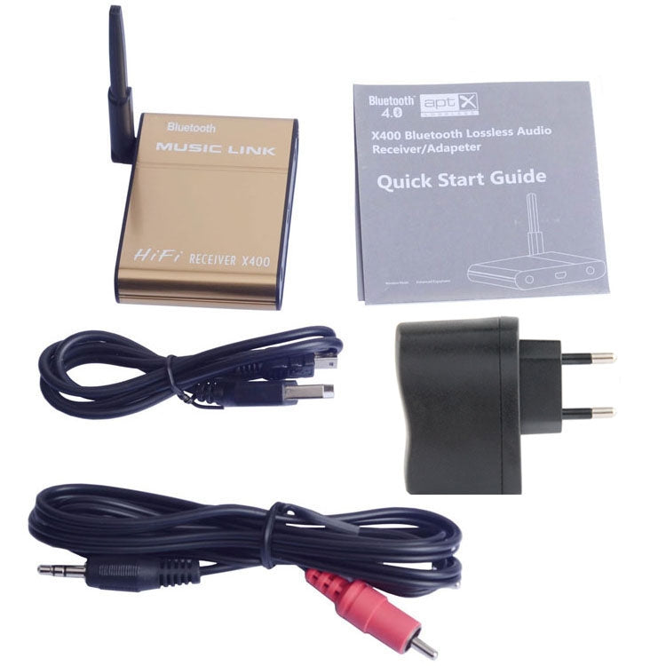 X400 Bluetooth V4.0 Lossless Hi-Fi Audio Receiver / Adapter, For iPhone, Galaxy, Huawei, Xiaomi, Google, LG, HTC and other Smartphones