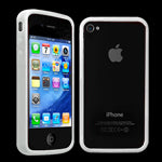 Bumper Frame TPU Case for iPhone 4 & 4S, Prevent weak signal(White)