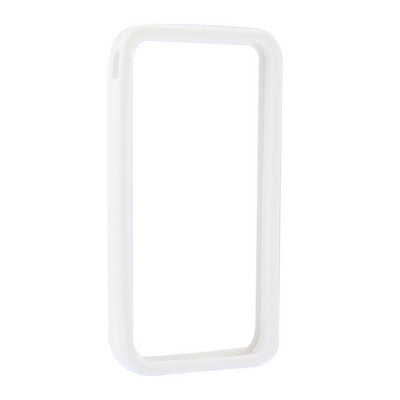Bumper Frame TPU Case for iPhone 4 & 4S, Prevent weak signal(White)