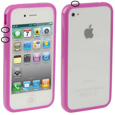 TPU + PC Material Bumper Frame with Keys for iPhone 4 & 4S