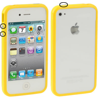 TPU + PC Material Bumper Frame with Keys for iPhone 4 & 4S