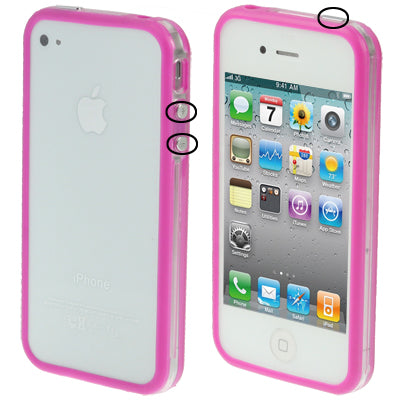 Bumper Frame TPU + PC Case with Keys for iPhone 4 & 4S
