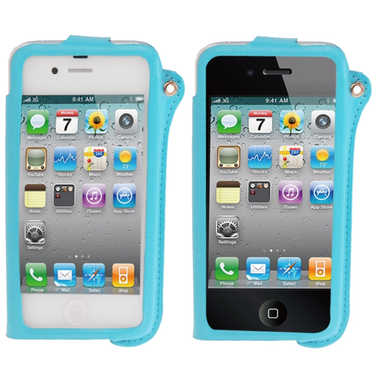 Crazy Horse Texture Touch Screen Vertical Style Leather Case with Lanyard & Earphone Windder for iPhone 4 & 4S