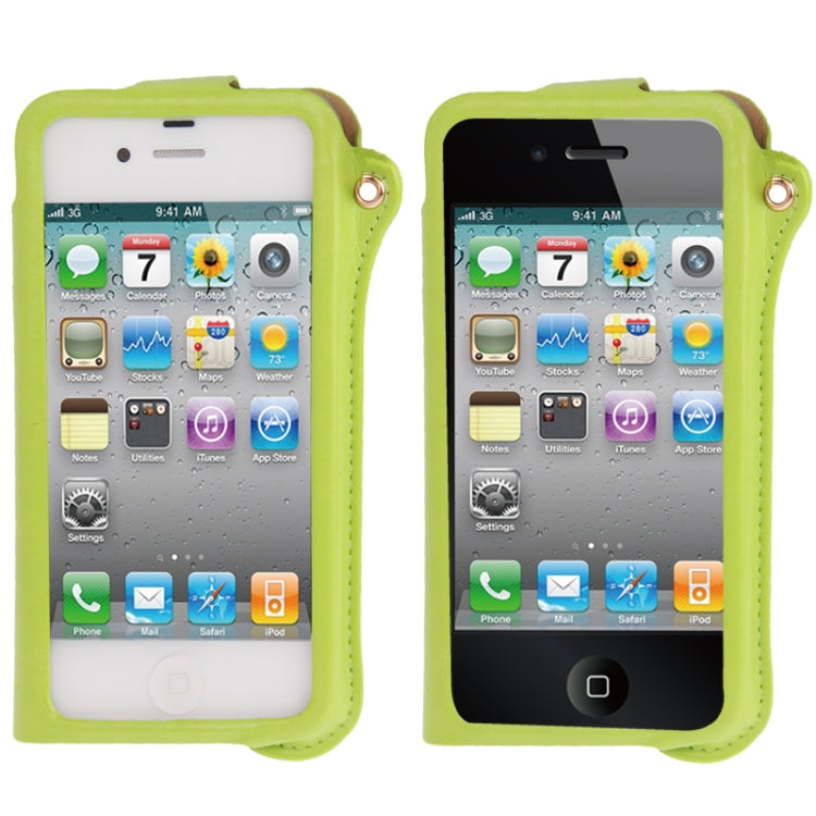Crazy Horse Texture Touch Screen Vertical Style Leather Case with Lanyard & Earphone Windder for iPhone 4 & 4S