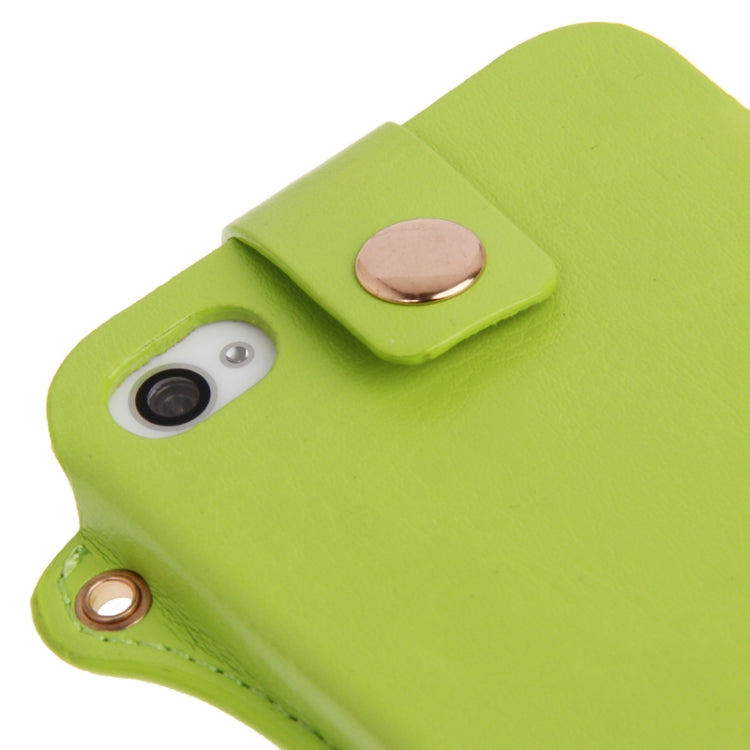Crazy Horse Texture Touch Screen Vertical Style Leather Case with Lanyard & Earphone Windder for iPhone 4 & 4S