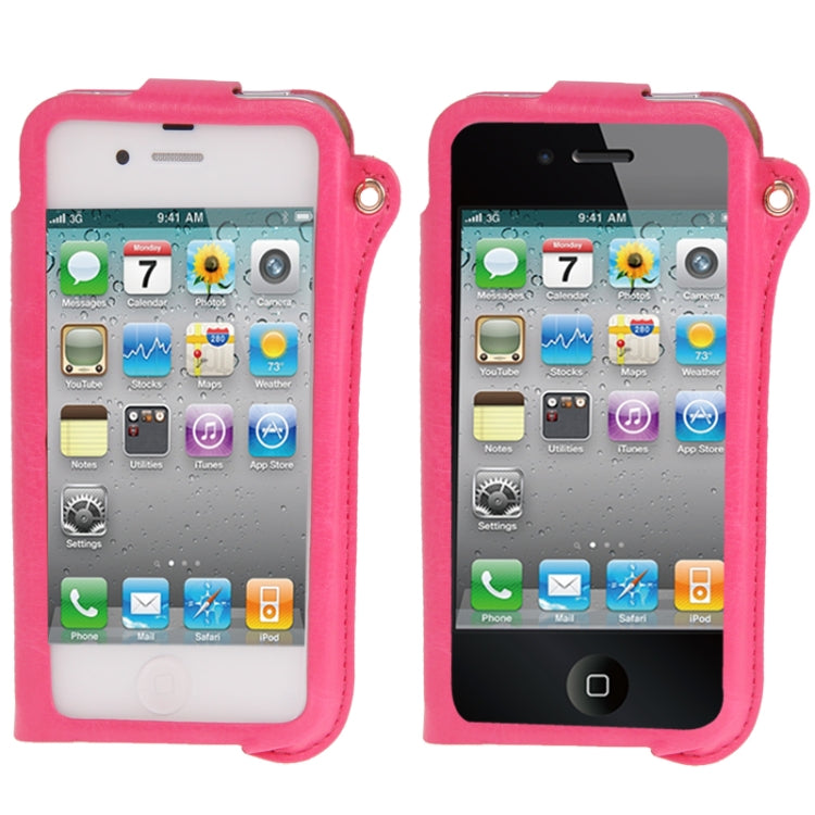 Crazy Horse Texture Touch Screen Vertical Style Leather Case with Lanyard & Earphone Windder for iPhone 4 & 4S