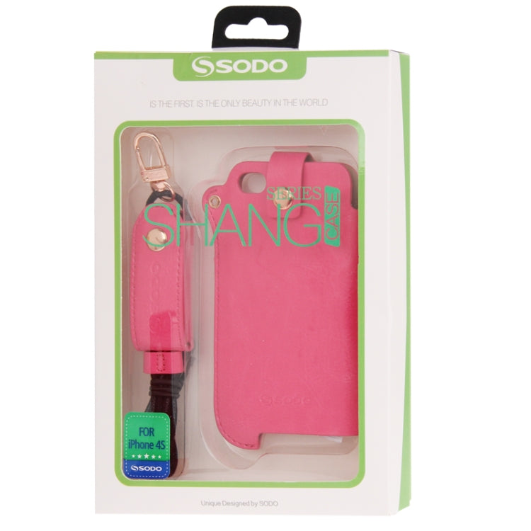 Crazy Horse Texture Touch Screen Vertical Style Leather Case with Lanyard & Earphone Windder for iPhone 4 & 4S
