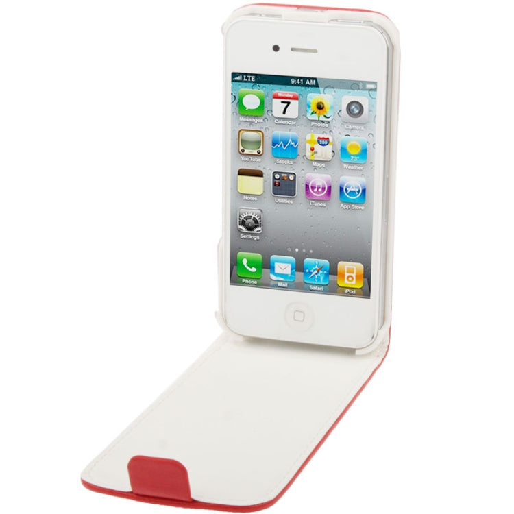 Vertical Flip Leather Case for iPhone 4 & 4S