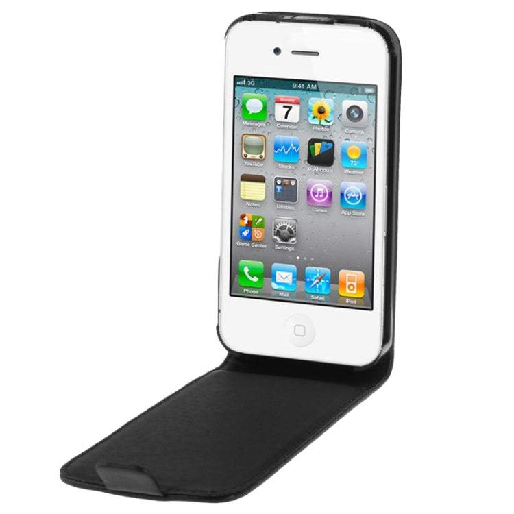Vertical Flip Leather Case for iPhone 4 & 4S