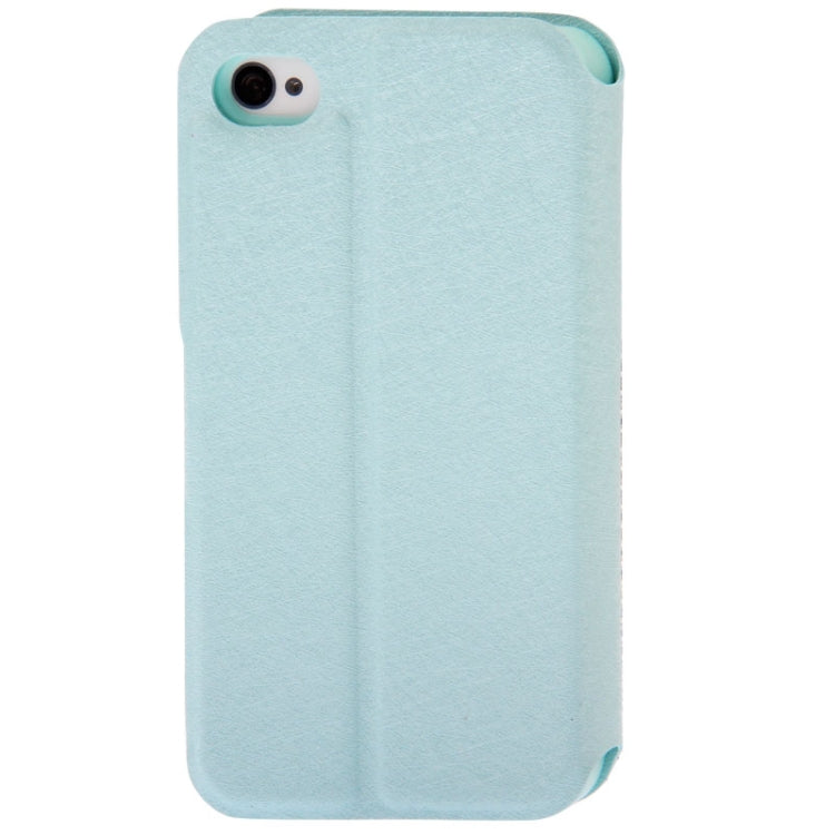Bowknot Magnetic Buckle Diamond Encrusted Horizontal Flip Leather Case with Credit Card Slots & Holder for iPhone 4 & 4S