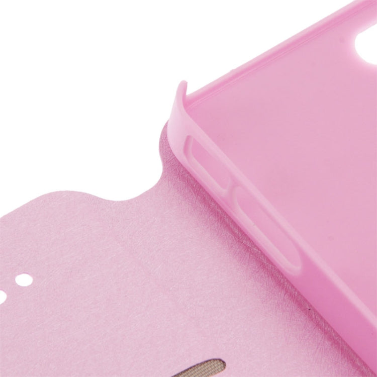 Bowknot Magnetic Buckle Diamond Encrusted Horizontal Flip Leather Case with Credit Card Slots & Holder for iPhone 4 & 4S