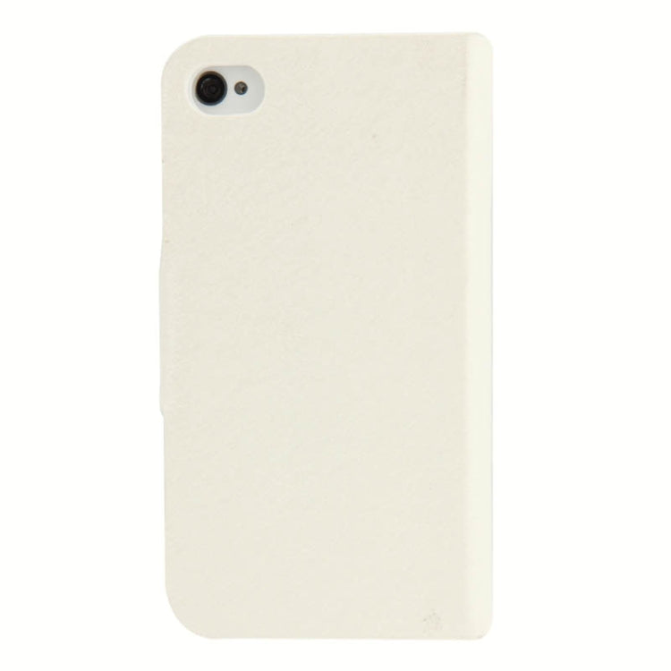 Bowknot Magnetic Buckle Diamond Encrusted Horizontal Flip Leather Case with Credit Card Slots & Holder for iPhone 4 & 4S