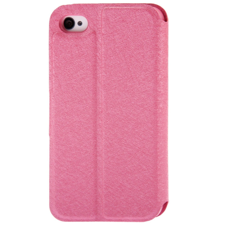 Bowknot Magnetic Buckle Diamond Encrusted Horizontal Flip Leather Case with Credit Card Slots & Holder for iPhone 4 & 4S
