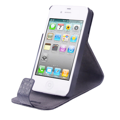 Artificial Leather Case for iPhone 4 & 4S(Black)