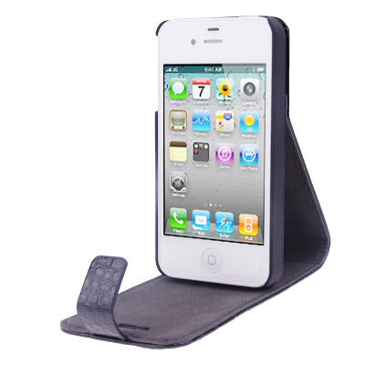 Artificial Leather Case for iPhone 4 & 4S(Black)