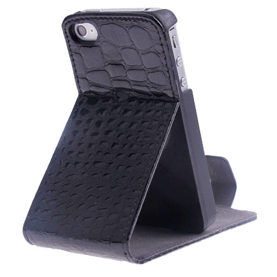 Artificial Leather Case for iPhone 4 & 4S(Black)