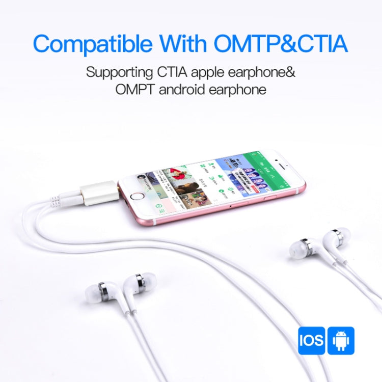 3.5mm Headphone Splitter Adapter, Compatible with Phones, Tablets, Headphones, MP3 Player, Car/Home Stereo & More(White)