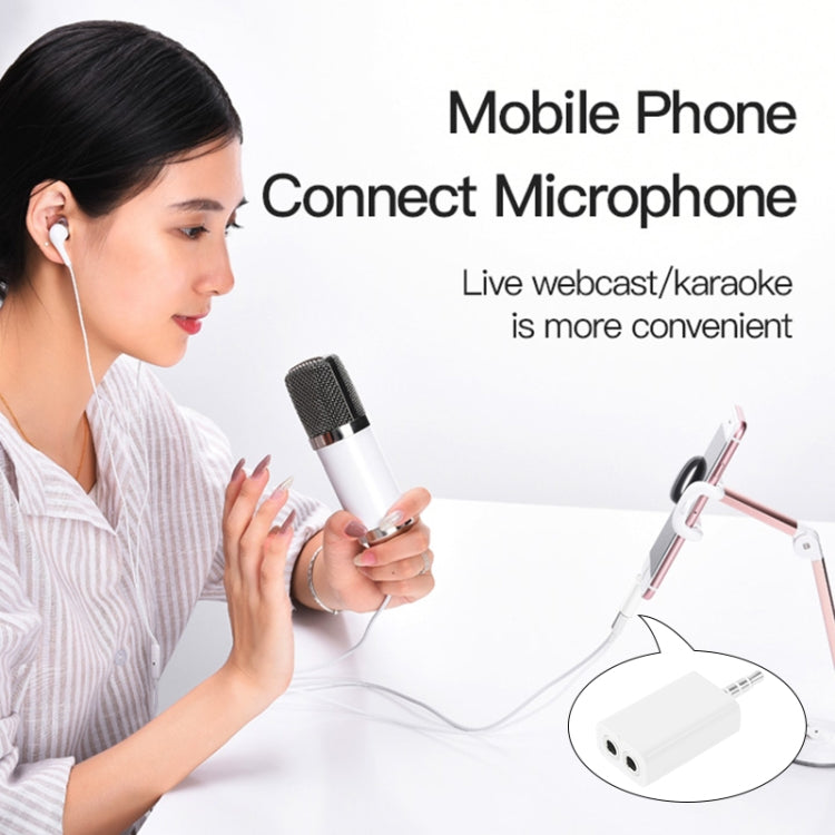 3.5mm Headphone Splitter Adapter, Compatible with Phones, Tablets, Headphones, MP3 Player, Car/Home Stereo & More(White)