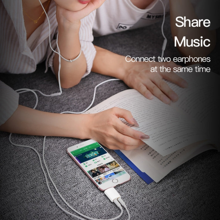 3.5mm Headphone Splitter Adapter, Compatible with Phones, Tablets, Headphones, MP3 Player, Car/Home Stereo & More(White)