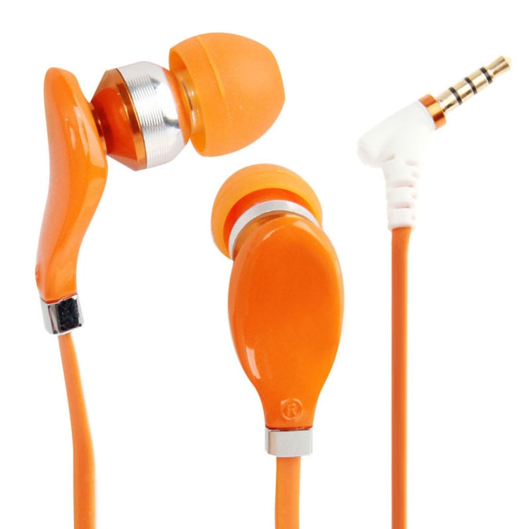 CK-880MV 2-color Noodle Style Stereo In-ear Metal Headphone with Control-talk, Suitable for iPhone 6 & 6 Plus, 5 & 5S & 5C, 4 & 4S, 3G & 3GS, Galaxy Note III / Note II etc.(Orange)