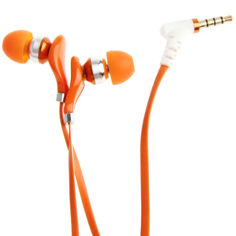 CK-880MV 2-color Noodle Style Stereo In-ear Metal Headphone with Control-talk, Suitable for iPhone 6 & 6 Plus, 5 & 5S & 5C, 4 & 4S, 3G & 3GS, Galaxy Note III / Note II etc.(Orange)