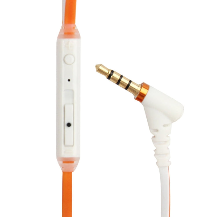 CK-880MV 2-color Noodle Style Stereo In-ear Metal Headphone with Control-talk, Suitable for iPhone 6 & 6 Plus, 5 & 5S & 5C, 4 & 4S, 3G & 3GS, Galaxy Note III / Note II etc.(Orange)