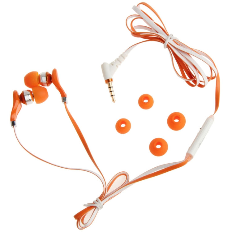 CK-880MV 2-color Noodle Style Stereo In-ear Metal Headphone with Control-talk, Suitable for iPhone 6 & 6 Plus, 5 & 5S & 5C, 4 & 4S, 3G & 3GS, Galaxy Note III / Note II etc.(Orange)