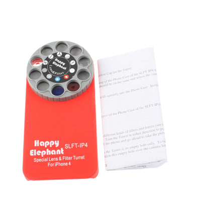 Happy Elephant Special Lens & Filter Turret with Plastic Case for iPhone 4 & 4S
