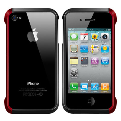 Aluminum Bumper Frame Case for iPhone 4(Red)