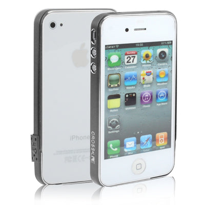 Cross-Line Aluminum Bumper Case for iPhone 4 & 4S