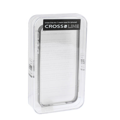 Cross-Line Aluminum Bumper Case for iPhone 4 & 4S