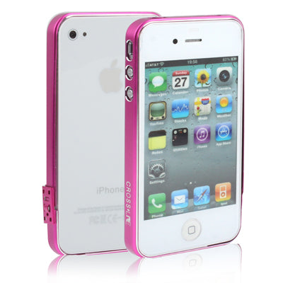 Cross-Line Aluminum Bumper Case for iPhone 4 & 4S