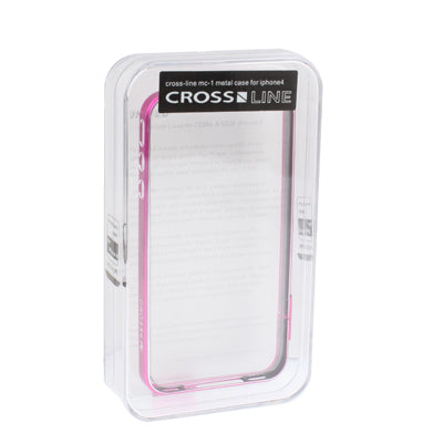 Cross-Line Aluminum Bumper Case for iPhone 4 & 4S