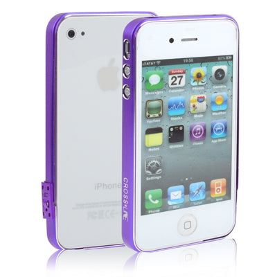 Cross-Line Aluminum Bumper Case for iPhone 4 & 4S