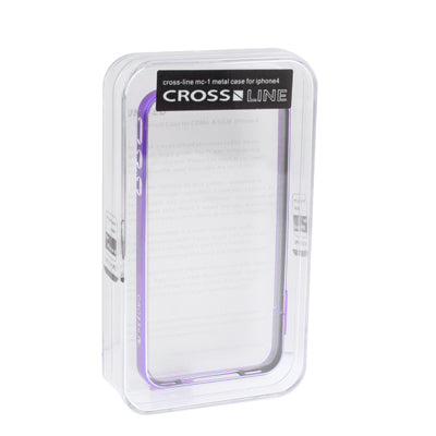 Cross-Line Aluminum Bumper Case for iPhone 4 & 4S