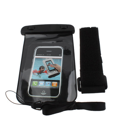 Sports Waterproof Armband + Strap Bag for Digital Camera, iPhone 4 & 4S / 3GS / 3G, iPod touch and Other Similar Size Mobile Phones (Size: 150x95mm)(Black)