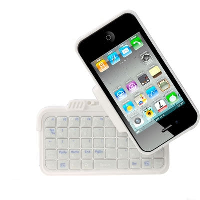 180 Degree Rotatable Bluetooth Keyboard for iPhone 4 & 4S(White)