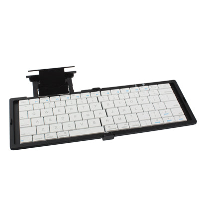Folding Plastic Bluetooth Keyboard with Holder for iPhone 6 & 6S / iPhone 5 & 5C & 5S / iPhone 4 & 4S(White)