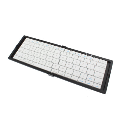 Folding Plastic Bluetooth Keyboard with Holder for iPhone 6 & 6S / iPhone 5 & 5C & 5S / iPhone 4 & 4S(White)