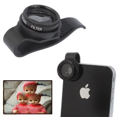 3 Image Mirage Lens with Clip for iPhone 5 / iPhone 4 & 4S, New iPad (iPad 3) / iPad 2(Black)