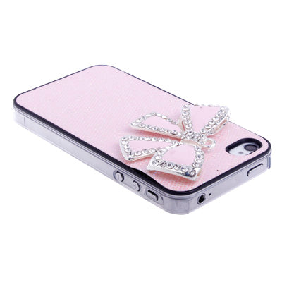 Glitter Handmade Diamond Encrusted Crystal Shell for iPhone 4 & 4S(Pink)