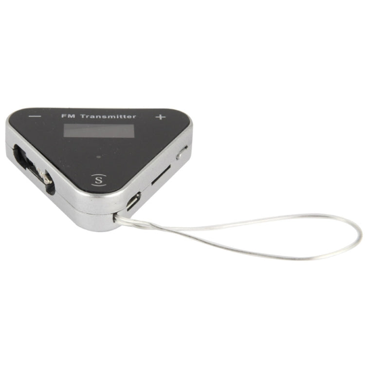 Triangle Style iPhone 30 Pin + 3.5mm Jack 87.5MHz to 108MHz FM Transmitter with Remote Control & Car Charger, For iPhone 4 & 4S, iPhone 3GS / 3G, iPad 3 / iPad 2 / iPad(Black)