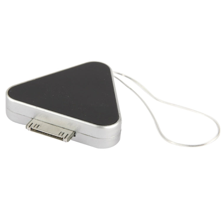 Triangle Style iPhone 30 Pin + 3.5mm Jack 87.5MHz to 108MHz FM Transmitter with Remote Control & Car Charger, For iPhone 4 & 4S, iPhone 3GS / 3G, iPad 3 / iPad 2 / iPad(Black)